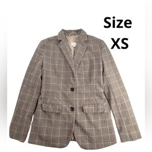 Women's Vintage Plaid Blazer | Elegant Casual Jacket | Various Sizes XS